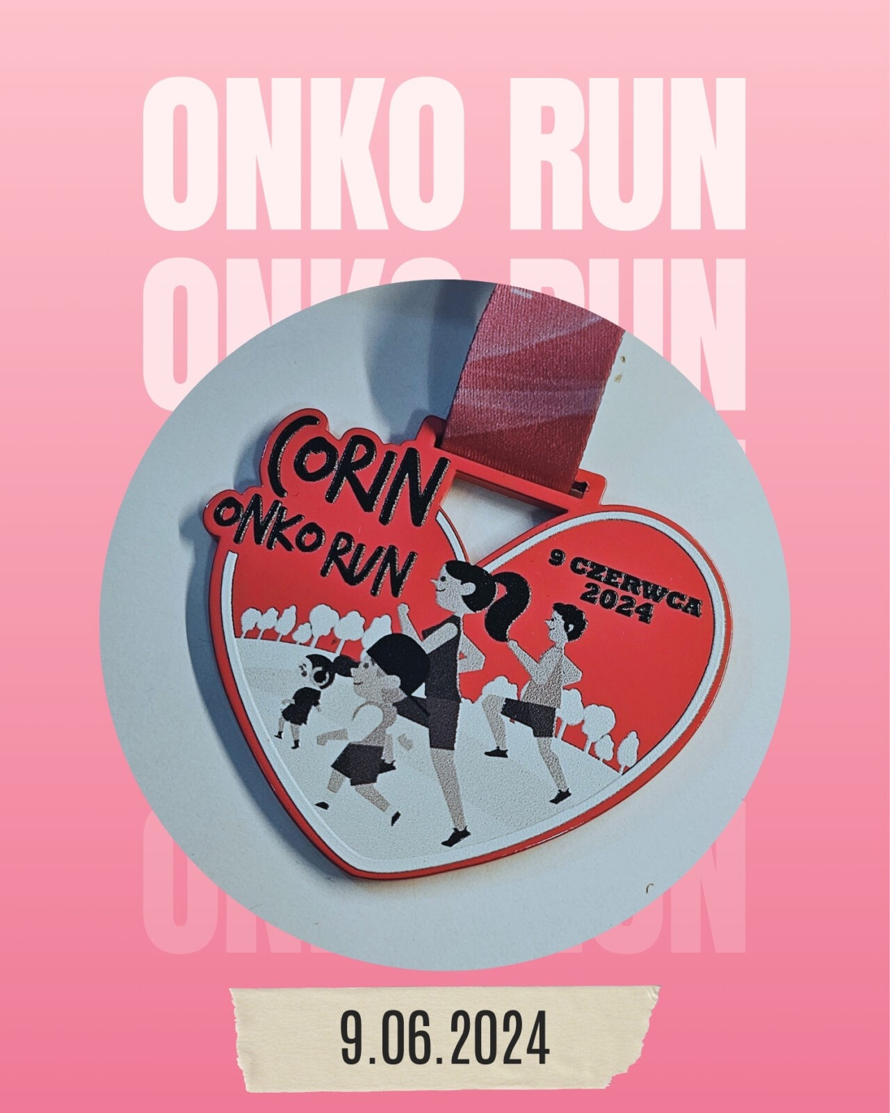 Medal biegu charytatywnego Onko Run z 9 czerwca 2024