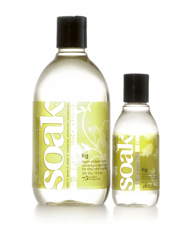 Płyn do prania bielizny delikatnej o zapachu figi w dwóch pojemnościach: 375 ml i 90 ml